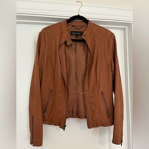 Brown leather jacket
